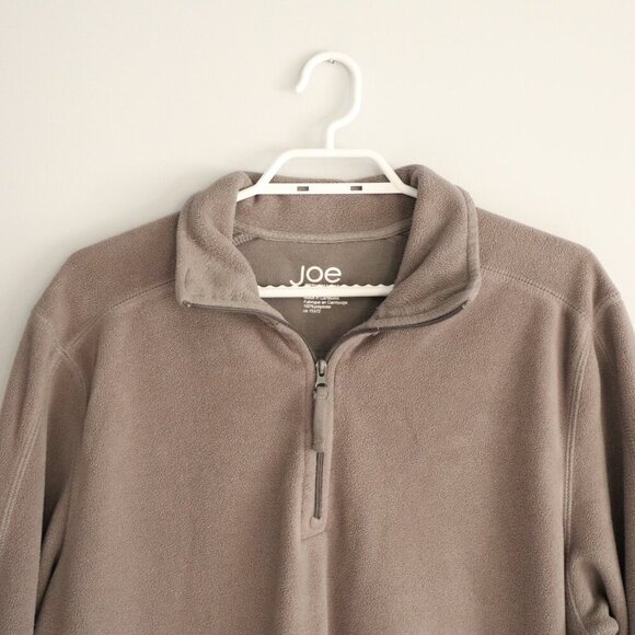 Joe Fresh Women's Large Grey Quarter-Zip Fleece Long Sleeve Sweater Pullover - Picture 4 of 12
